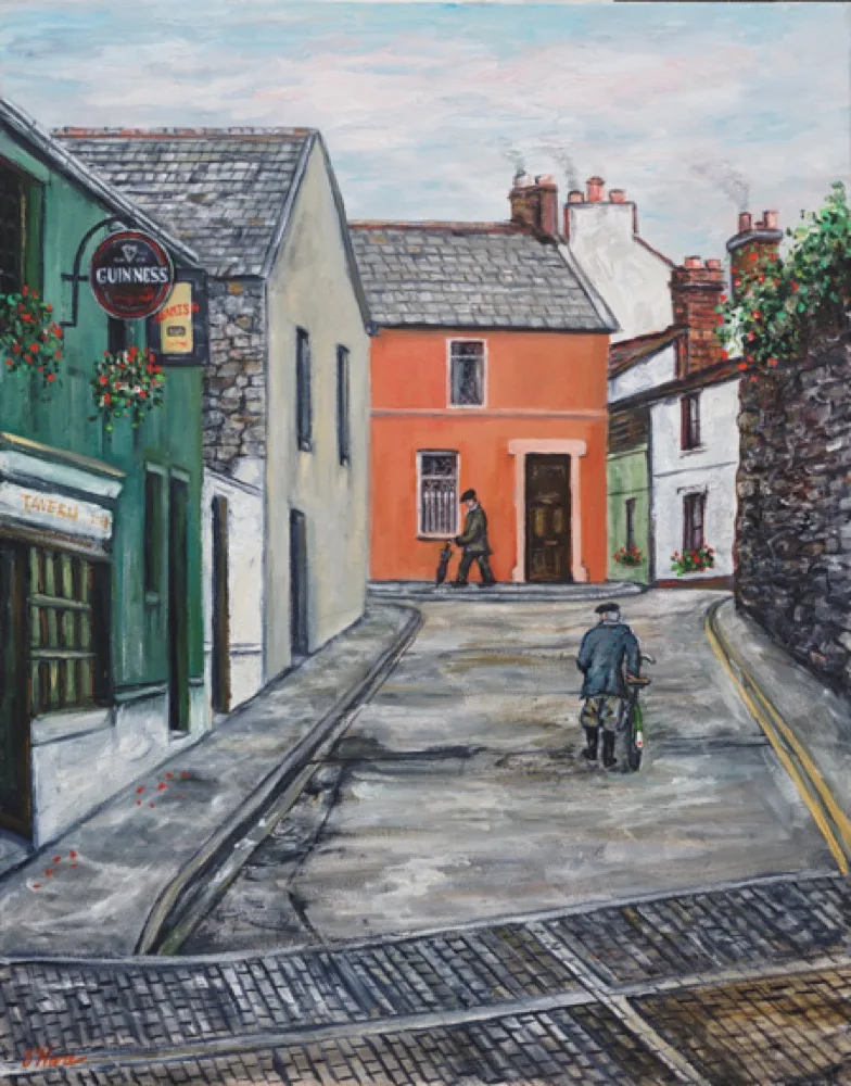 Backstreets of Kinsale, an oil painting by Kevin O'Hare
